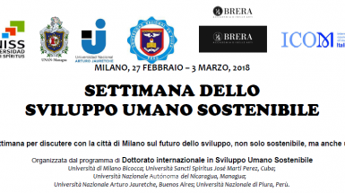 SETTIMANA DELLO SVILUPPO UMANO SOSTENIBILE SETTIMANA DELLO SVILUPPO UMANO SOSTENIBILE